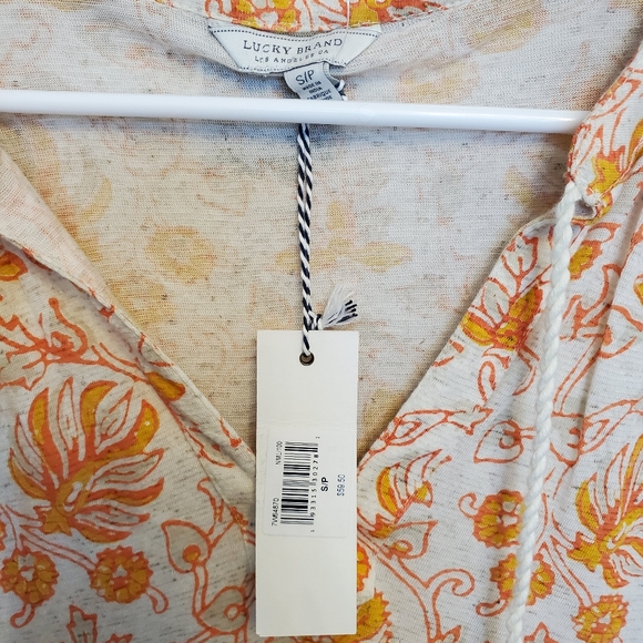 NWT Lucky Brand Tassel String Vneck Tank Top Small - Picture 3 of 4